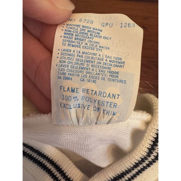 Vintage Little Me Baby Baseball Footed One Piece Outfit Size 6 Months NWT - Picture 5 of 10